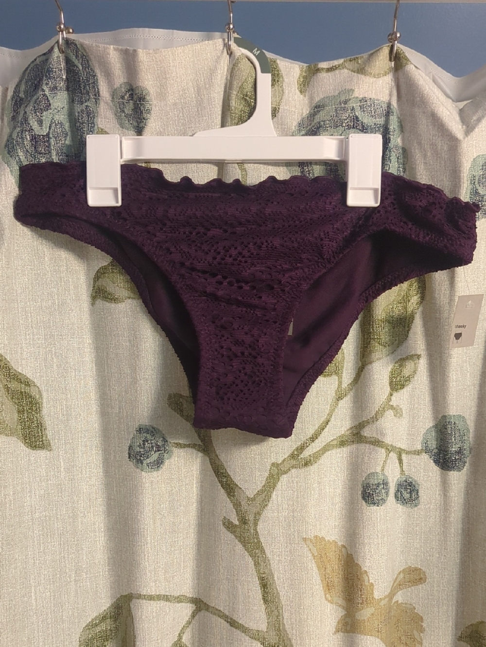 Scrunch Butt Cheeky Bikini Bottoms in Deep Plum